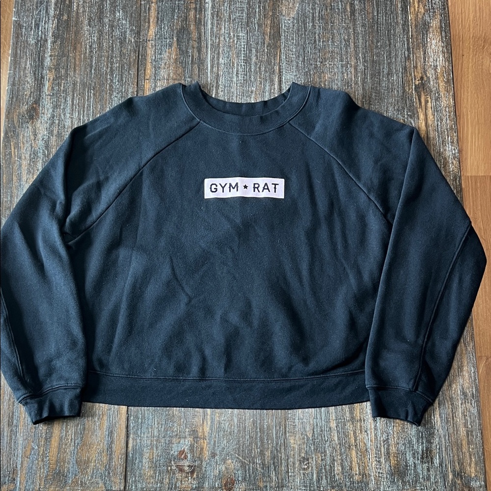 GYM RAT Graphic Tee - Black with Pink Label